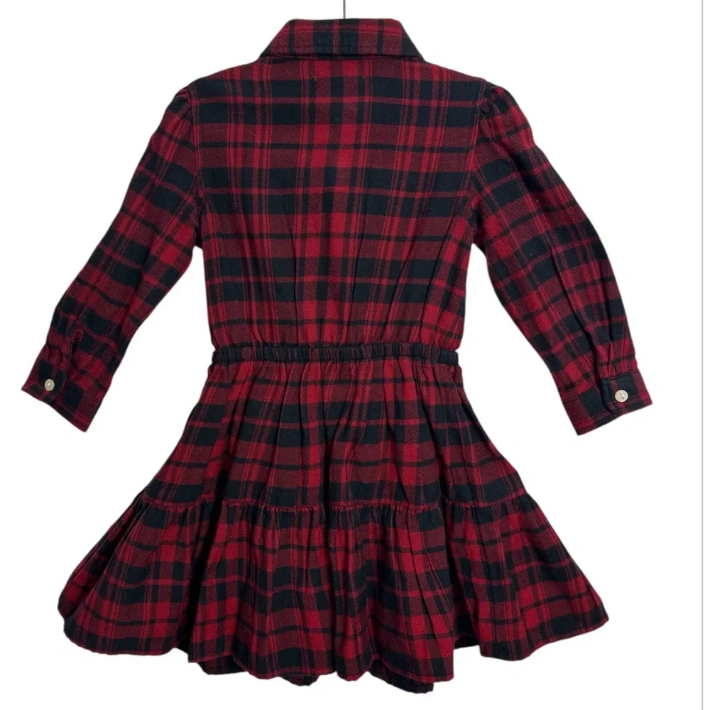 RALPH LAUREN Baby Girls Plaid Cotton Twill Shirtdress SIZE‎ 18months